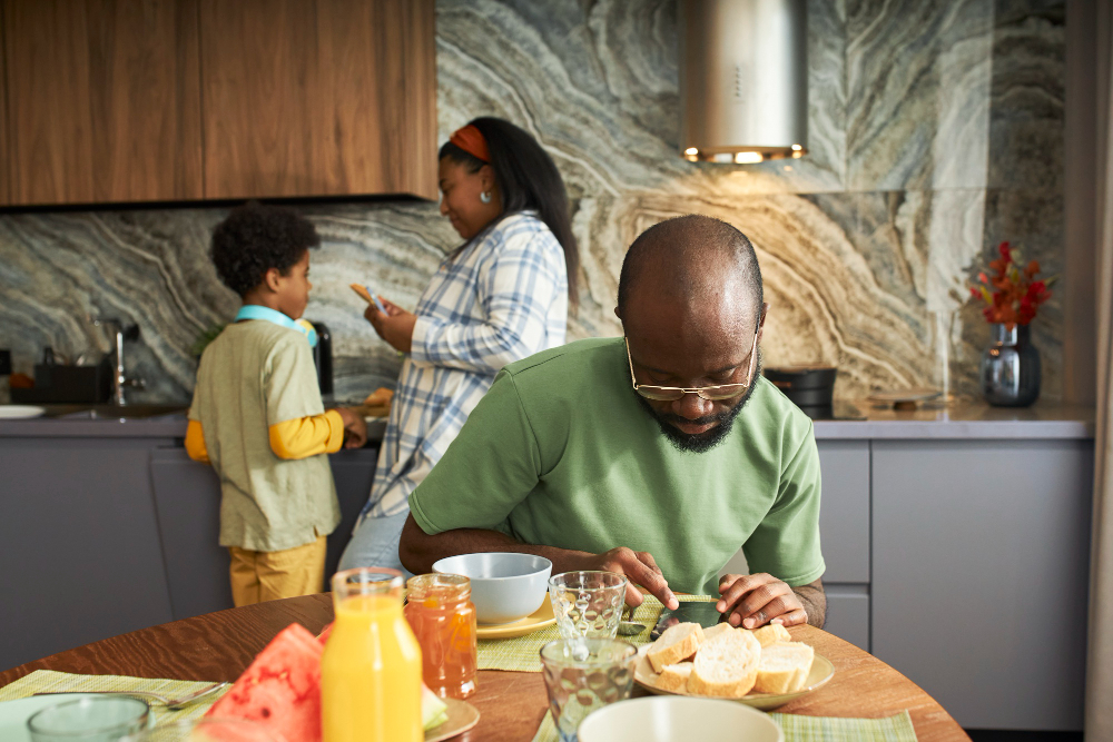 black family aking Cassava Flour Gluten-Free recipe